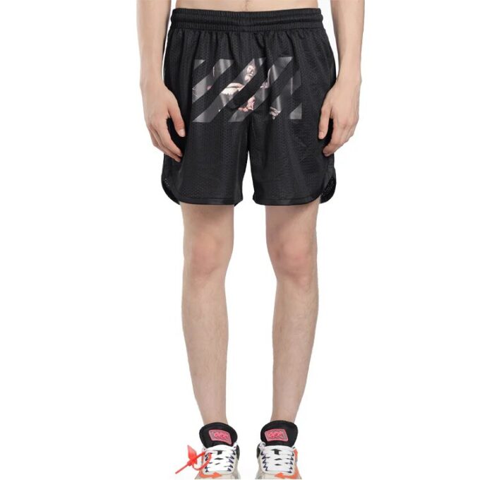 Caravaggio Arrow Mesh-treningsshorts, svart