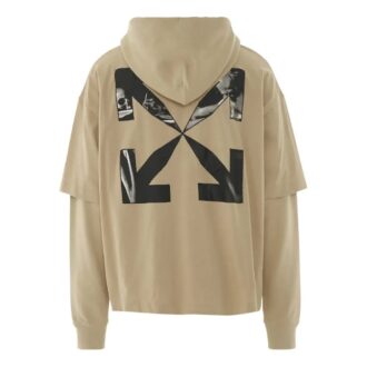 Caravaggio Arrow T-skjorte med dobbel hette «Dark Sand»