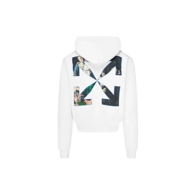 Caravaggio-maleri over hette Hvit Svart Fw20 Herre-logo-genser