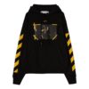 Caravaggio-Print Cotton Hoodie &laquo;Black Yellow&raquo;