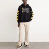 Caravaggio-Print Cotton Hoodie &laquo;Black Yellow&raquo;