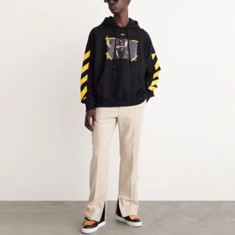 Caravaggio-Print Cotton Hoodie &laquo;Black Yellow&raquo;