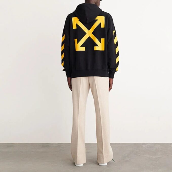Caravaggio-Print Cotton Hoodie &laquo;Black Yellow&raquo;