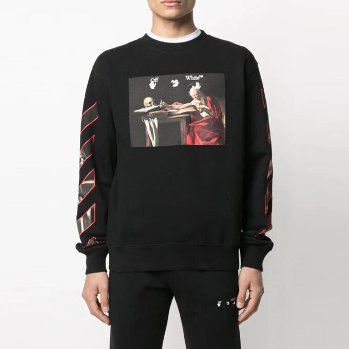 Caravaggio Slim Crewneck «Svart/Rød»