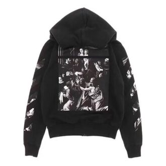 Caravaggio Square Slim Zip-hettegenser «Svart/Flerfarget»