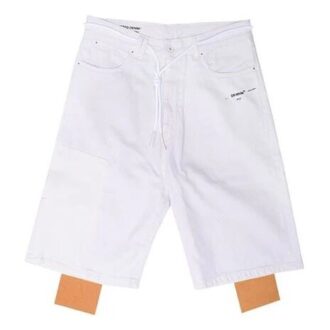 Casual shorts i bomull med logo-trykk, hvite