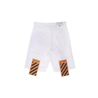 Casual shorts i bomull med logo-trykk, hvite