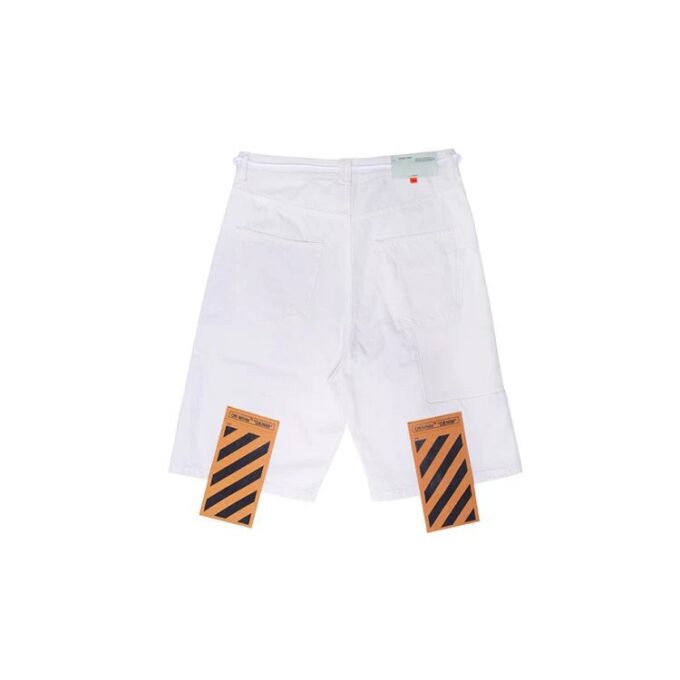 Casual shorts i bomull med logo-trykk, hvite