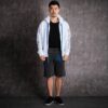 Casual shorts med alfabetlogo, grå