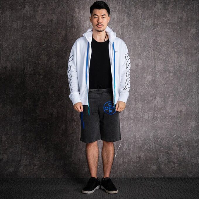 Casual shorts med alfabetlogo, grå
