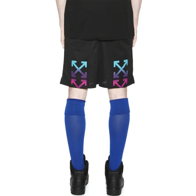 Casual shorts med pilmønster, svart