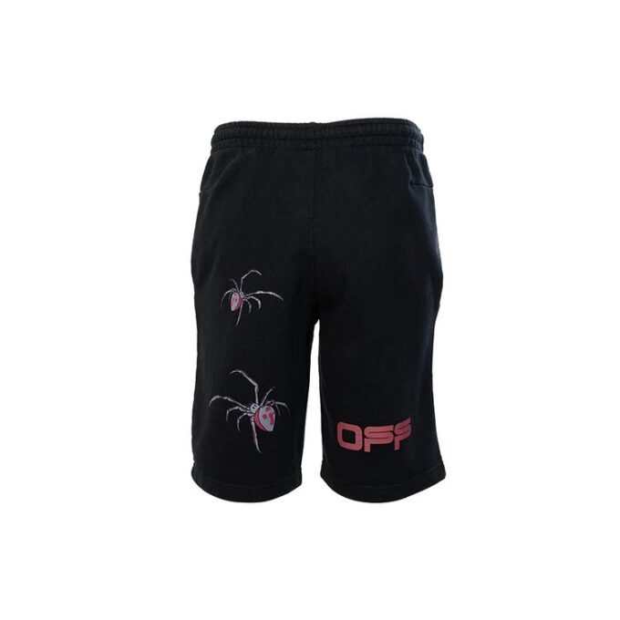 Casual shorts med trykk, standardversjon, svart