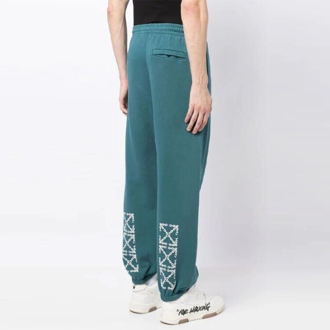 Chain Arrow Slim Sweatpants &laquo;Duck Green