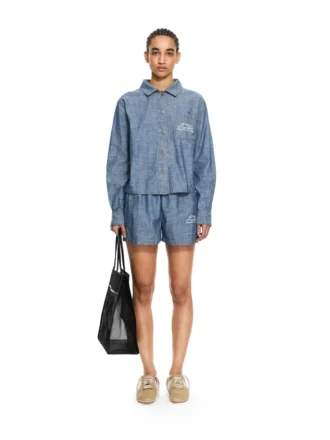 Chambray-Denim-pyjamaskjorte