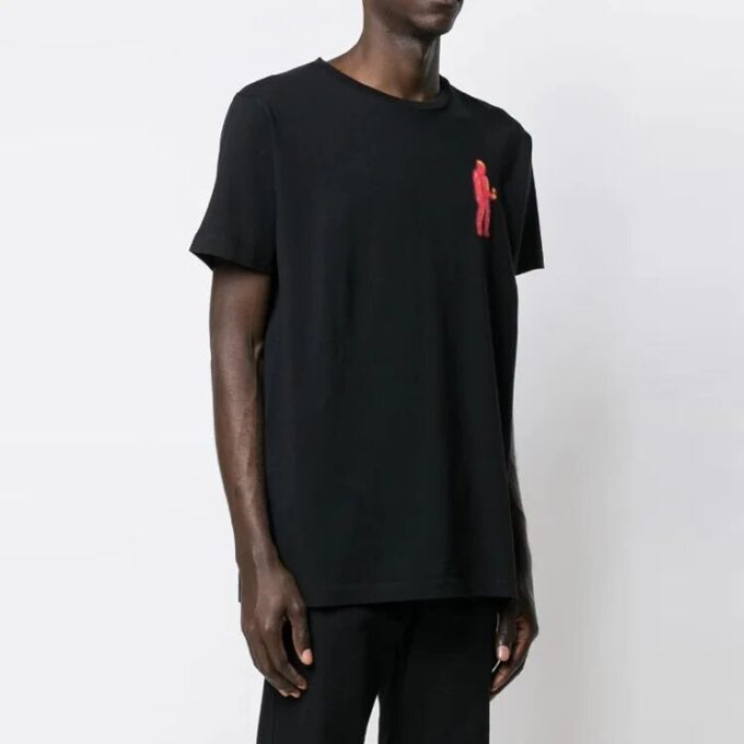 Character Earth-trykt T-skjorte «Black Red»