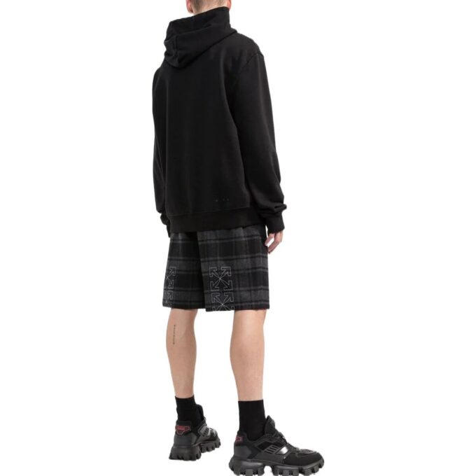 Check-Print Shorts «Black Grey»