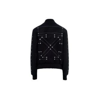 Chevron Varsity Baseballjakke for menn, svart