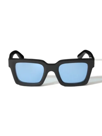 Clip-on-solbriller med lyseblå glass