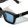 Clip-on-solbriller med lyseblå glass