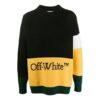 Colorblock Alphabet Knit Svart