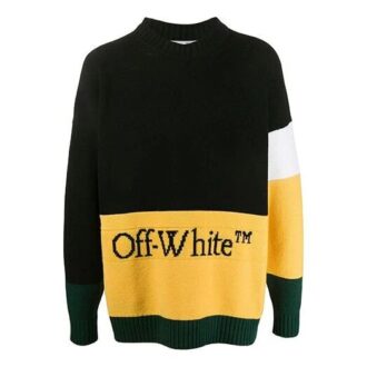 Colorblock Alphabet Knit Svart