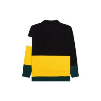 Colorblock Alphabet Knit Svart