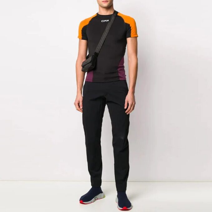 Colorblock Sports kortærmet slim fit-versjon svart