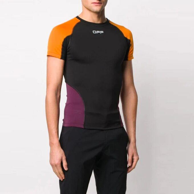 Colorblock Sports kortærmet slim fit-versjon svart