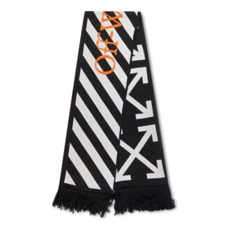 Cotton Icon Classic skjerf svart/hvitt