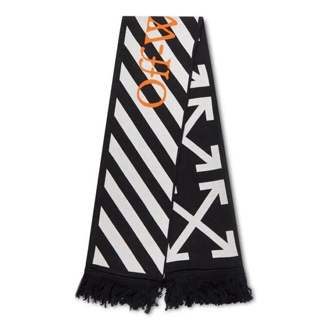 Cotton Icon Classic skjerf svart/hvitt