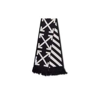Cotton Icon Classic skjerf svart/hvitt