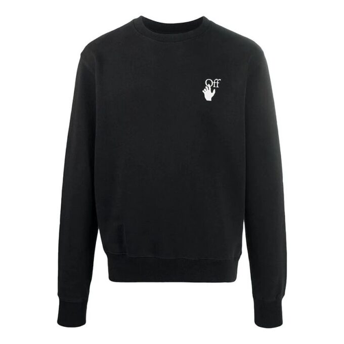 Cut Here-logo-trykk, genser, svart