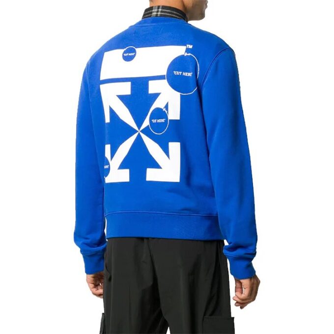 Cut Here Logo-trykk Pullover Blå