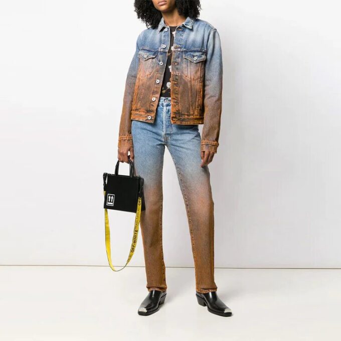 Degrade Gradient Denim Jacket Slim Fit-versjon