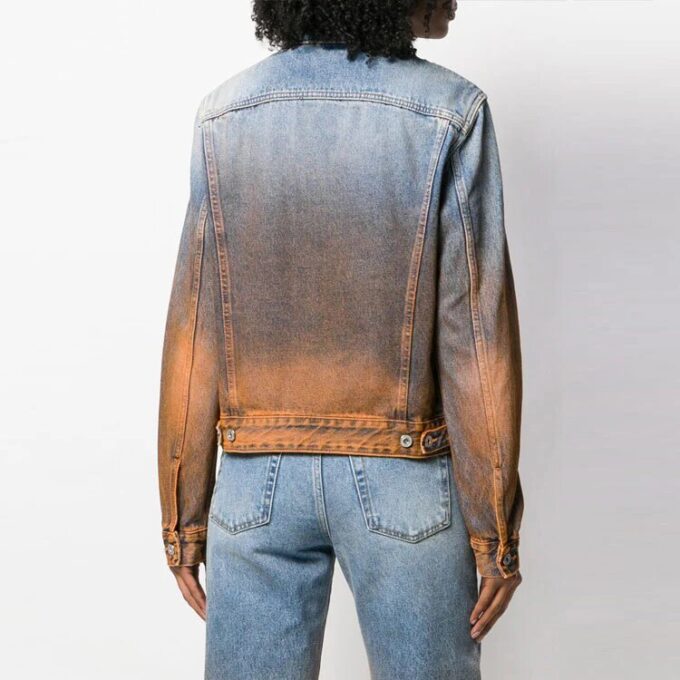 Degrade Gradient Denim Jacket Slim Fit-versjon
