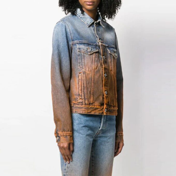 Degrade Gradient Denim Jacket Slim Fit-versjon