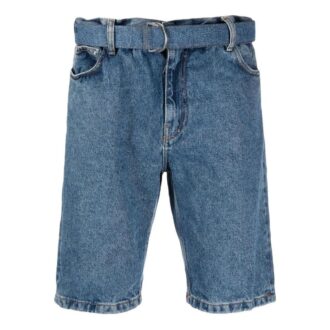 Denimshorts med belte