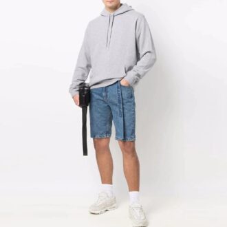 Denimshorts med belte