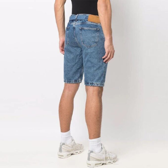 Denimshorts med belte