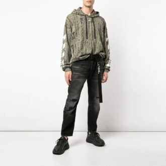 Diag Arrows Camo Logo Print Bomull