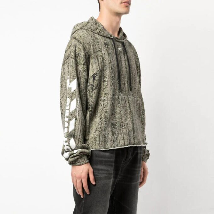 Diag Arrows Camo Logo Print Bomull