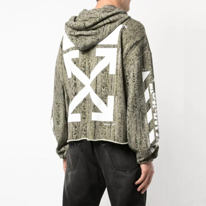 Diag Arrows Camo Logo Print Bomull