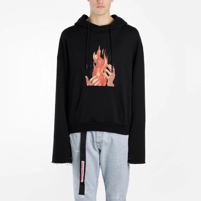 Diag Fire Back Zip-hettegenser