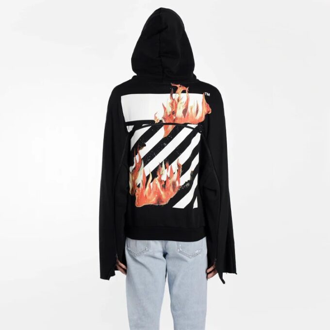 Diag Fire Back Zip-hettegenser