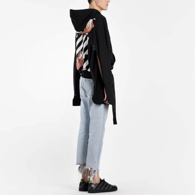 Diag Fire Back Zip-hettegenser