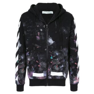 Diag Galaxy Brush Zip Hoody «Svart Hvit Flerfarget»