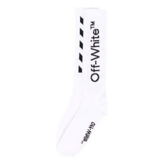 Diag Mid Length Sokker «White Black»