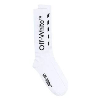 Diag Mid Length Sokker «White Black»