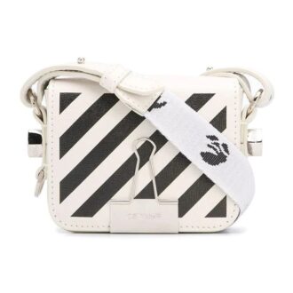 Diag Single-Shoulder Bag Mini Hvit