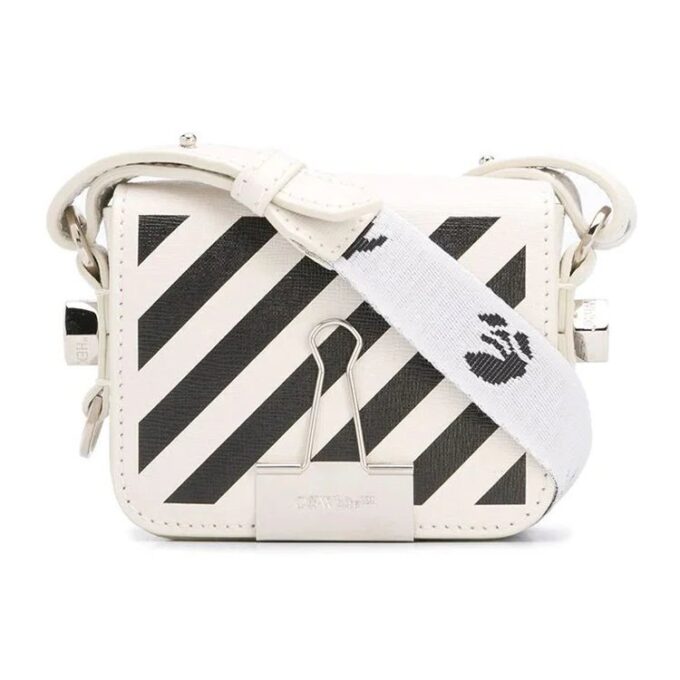 Diag Single-Shoulder Bag Mini Hvit